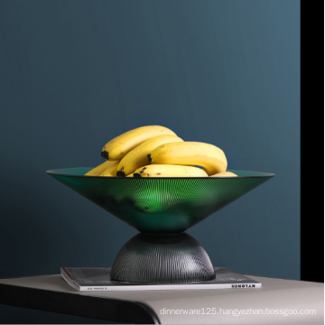 European-Style Household Glass Fruit Bowl